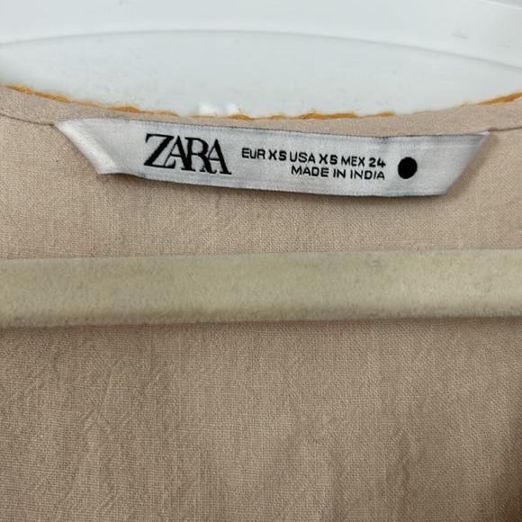 Zara linen blend printed dress - Picture 2 of 4